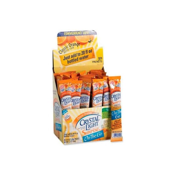 Marjack Crystal Light On-The-Go Mix Sticks, Orange, 0.16 oz., 30/Box KRFGEN00504 - main